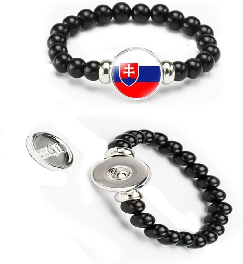 vmcoatdu National Flag Bracelet Elastic Rope Beaded Bracelet Support Your Country Travel Souvenir Gifts for Men Women - Image 4